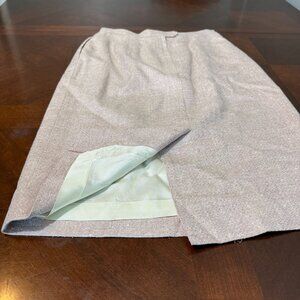 PBM Women Vintage Skirt Sz 6 Blush Pink Lined Pencil Tweed 80s USA